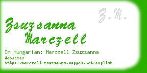 zsuzsanna marczell business card